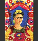Frida Paintings - The Frame by Frida Kahlo